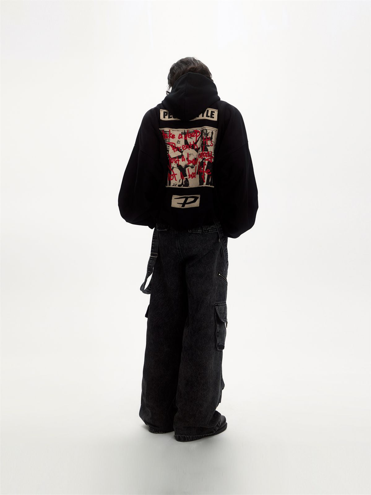 UNISEX HOODIE BACK-PRINT SWEAT PARKA