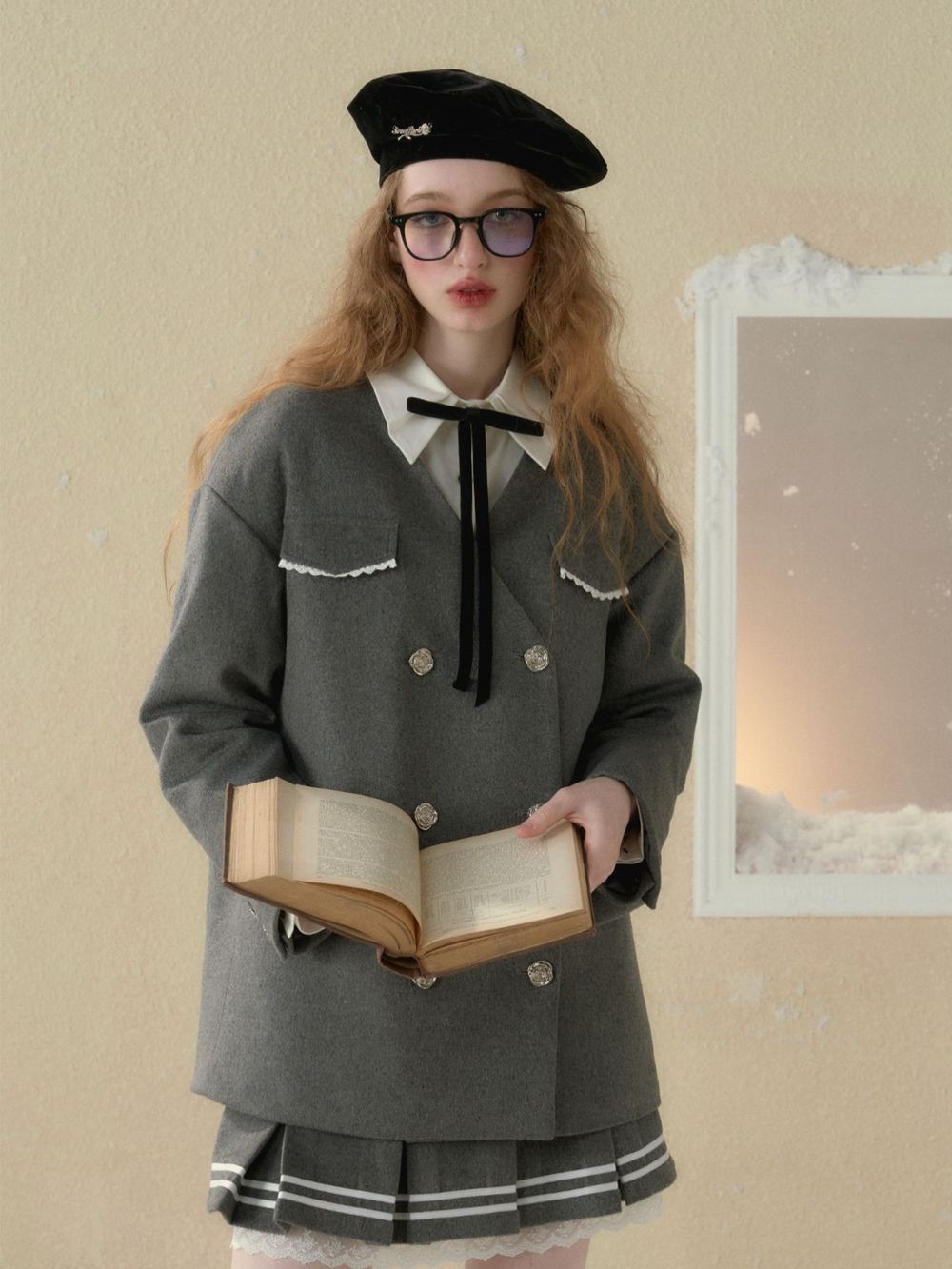 레이스 칼리지 귀여운 재킷