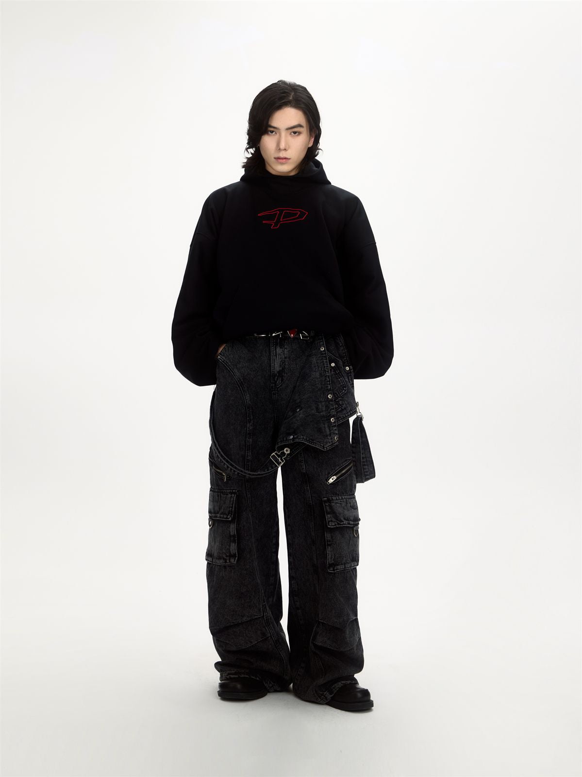 UNISEX HOODIE BACK-PRINT SWEAT PARKA