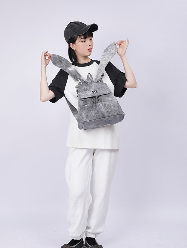 FADED RETRO RABBIT-EAR BACKPACK
