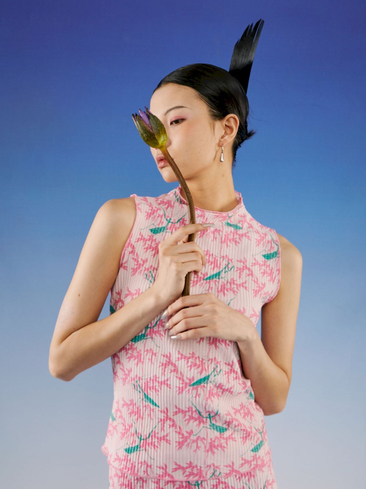 Falten ärmellose Blumenplatten & Langstreicher