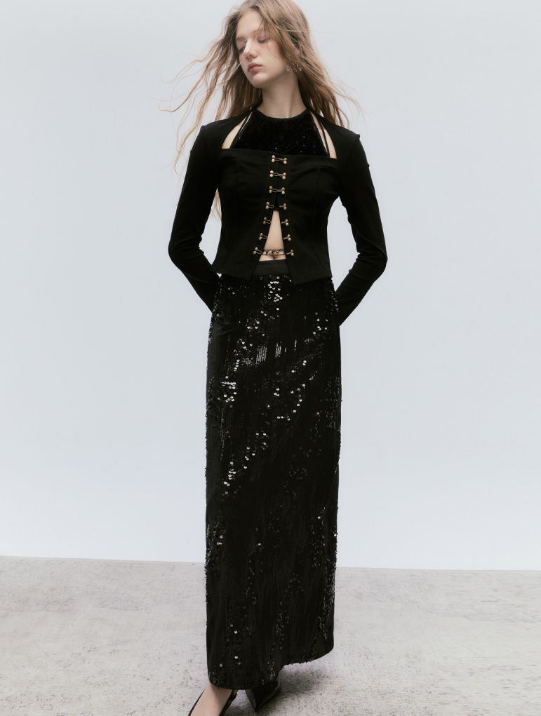 Nichi-Button Slim Vintage Retro Tops