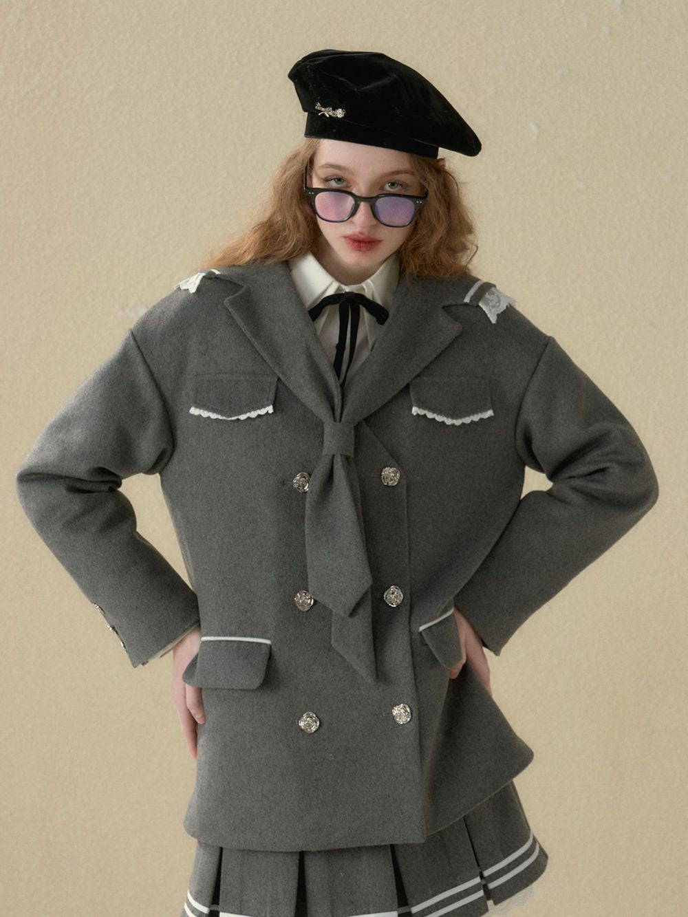 레이스 칼리지 귀여운 재킷