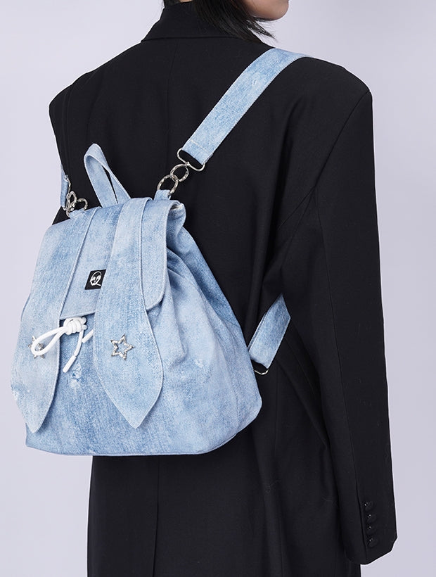 FADED RETRO RABBIT-EAR BACKPACK