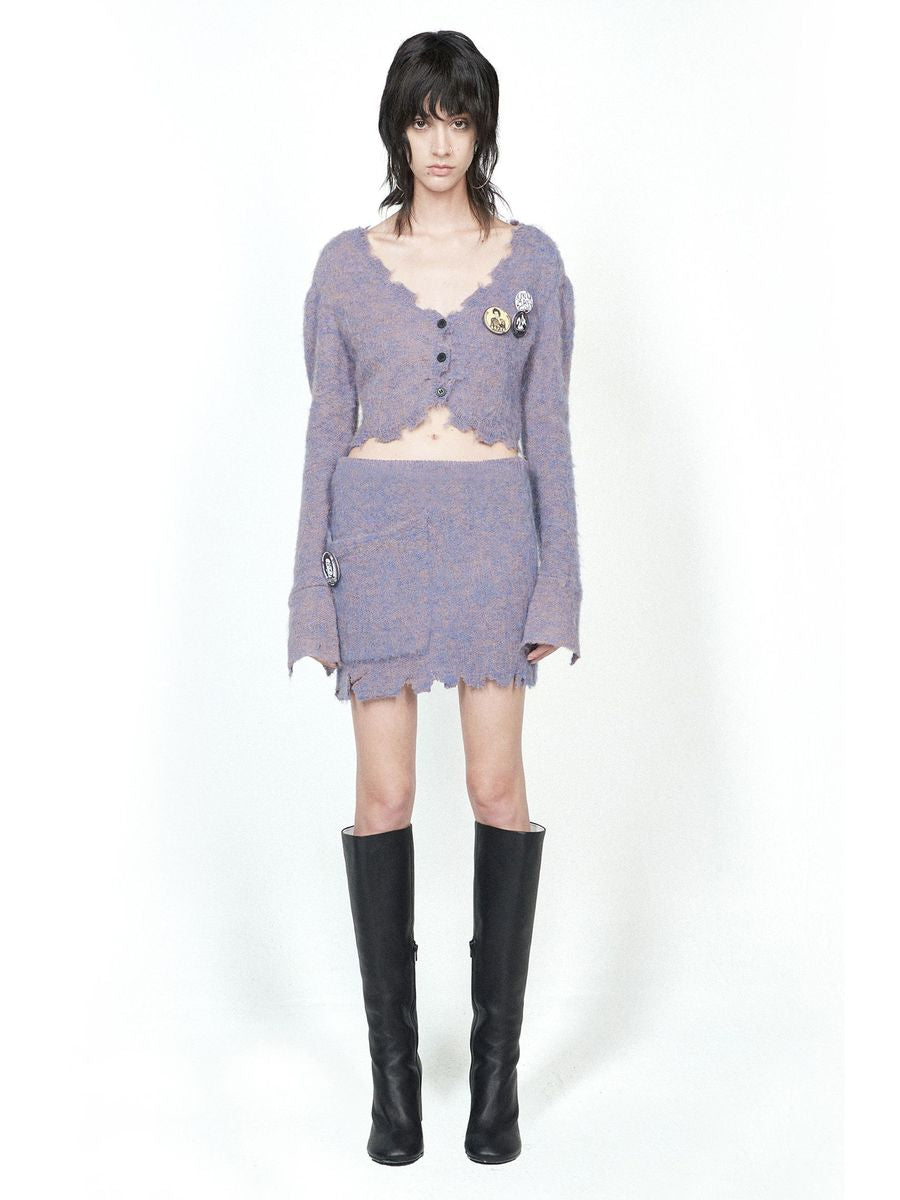 Cardigan et jupe recadrée Saint-Jacques