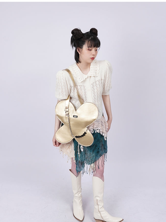 Metallic Butterfly Netter Nichi Big 2way Tasche