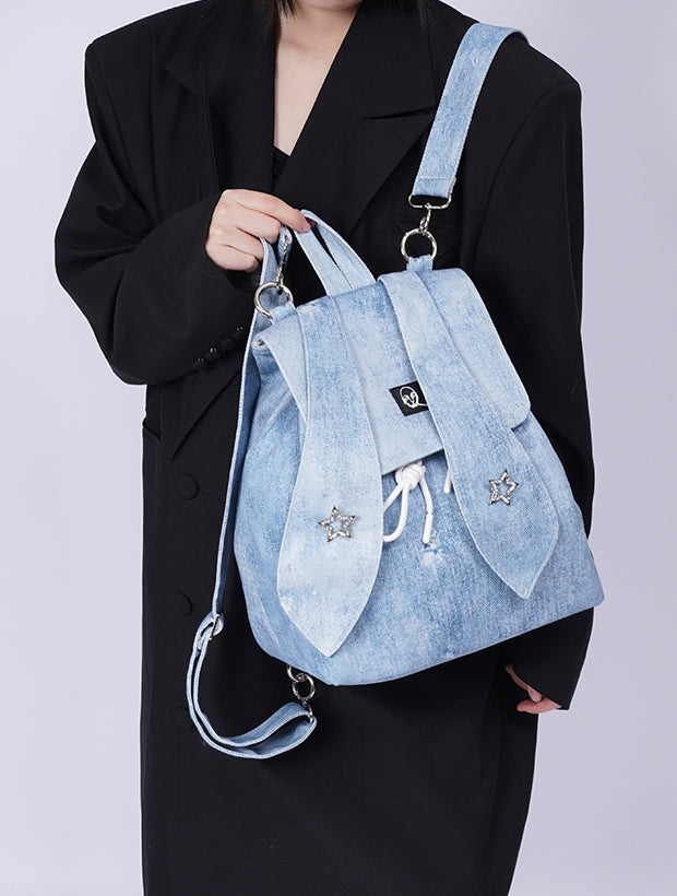 FADED RETRO RABBIT-EAR BACKPACK