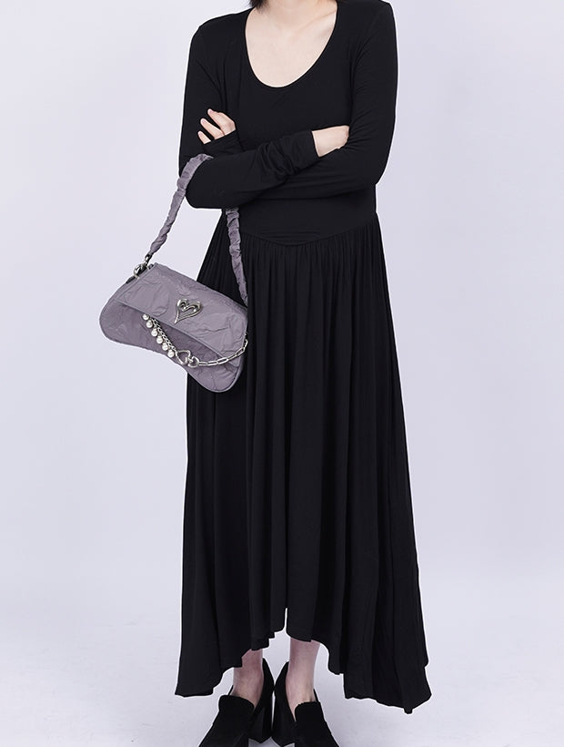 Compact 2way Drawstring Heart Bag