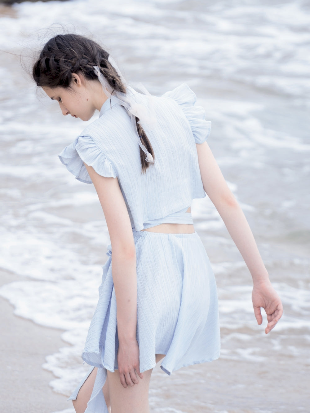 Sheer Natural Refreshing Blouse & Skirt