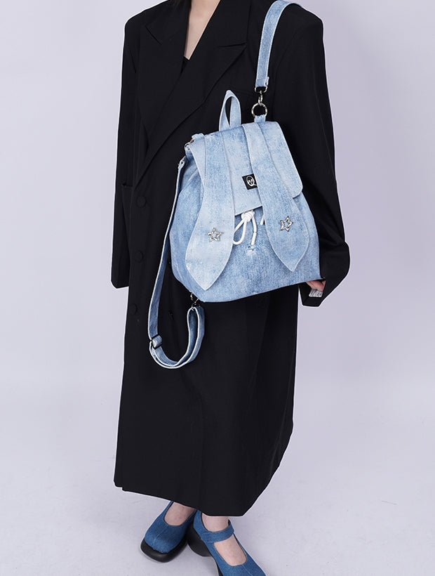 FADED RETRO RABBIT-EAR BACKPACK