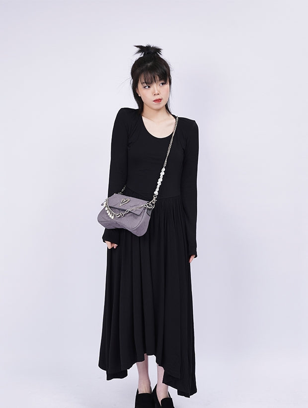 Compact 2way Drawstring Heart Bag