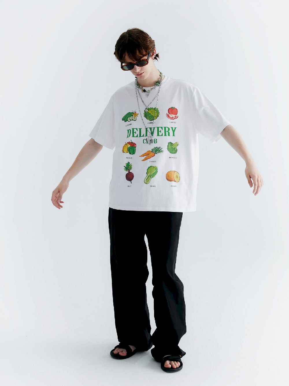 T-shirt de nichi de fruits et de légumes unisexe