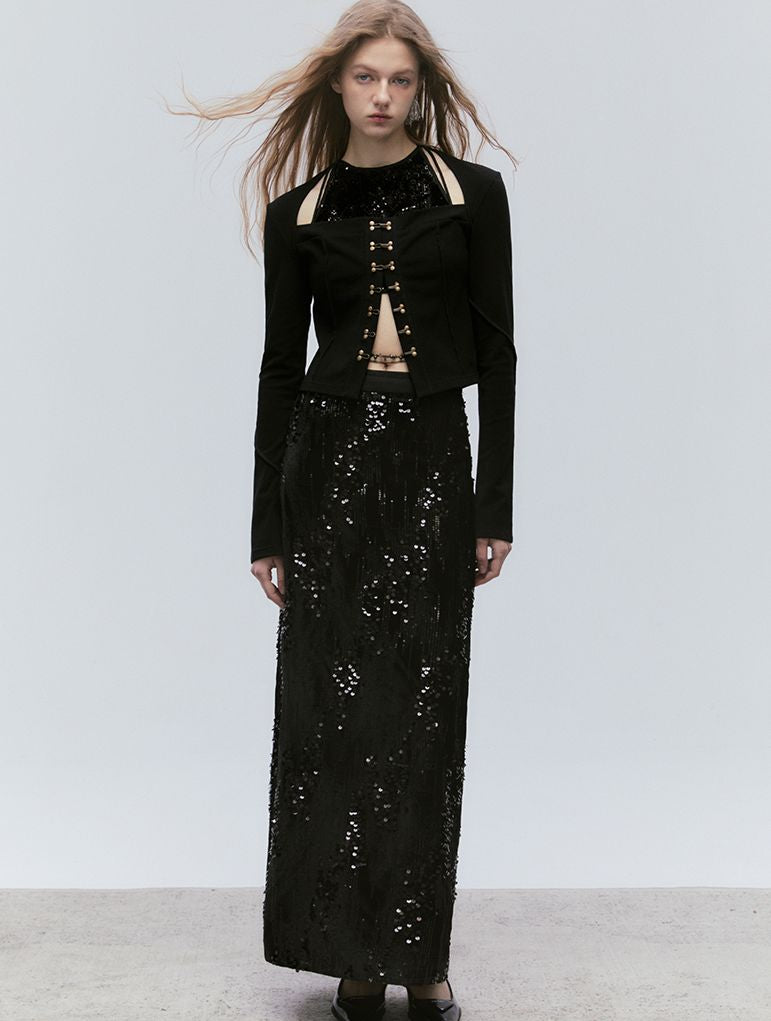 Nichi-Button Slim Vintage Retro Tops