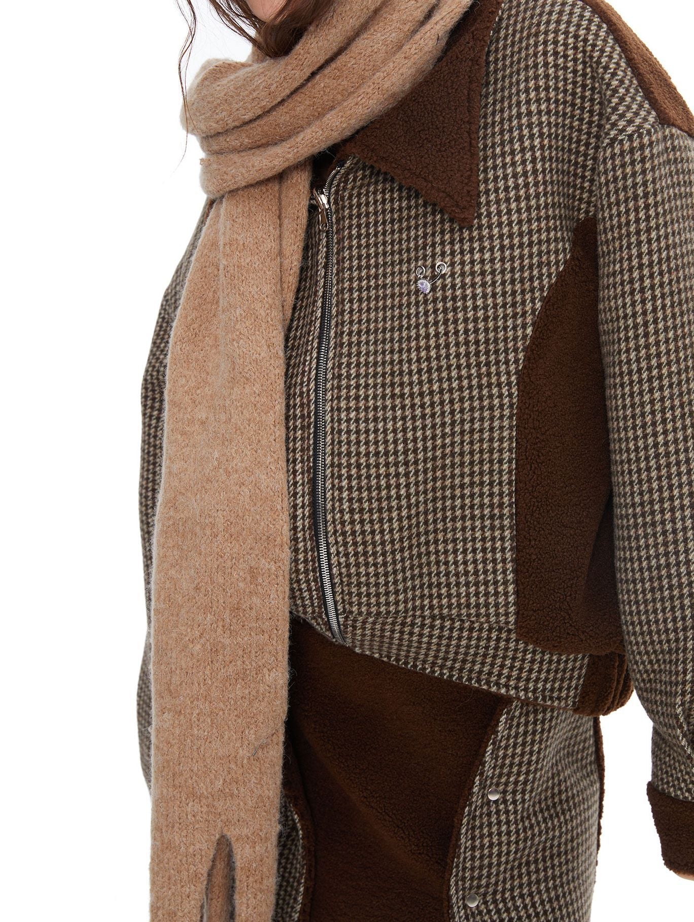 Checked Wool Mature Jacket & Skirt