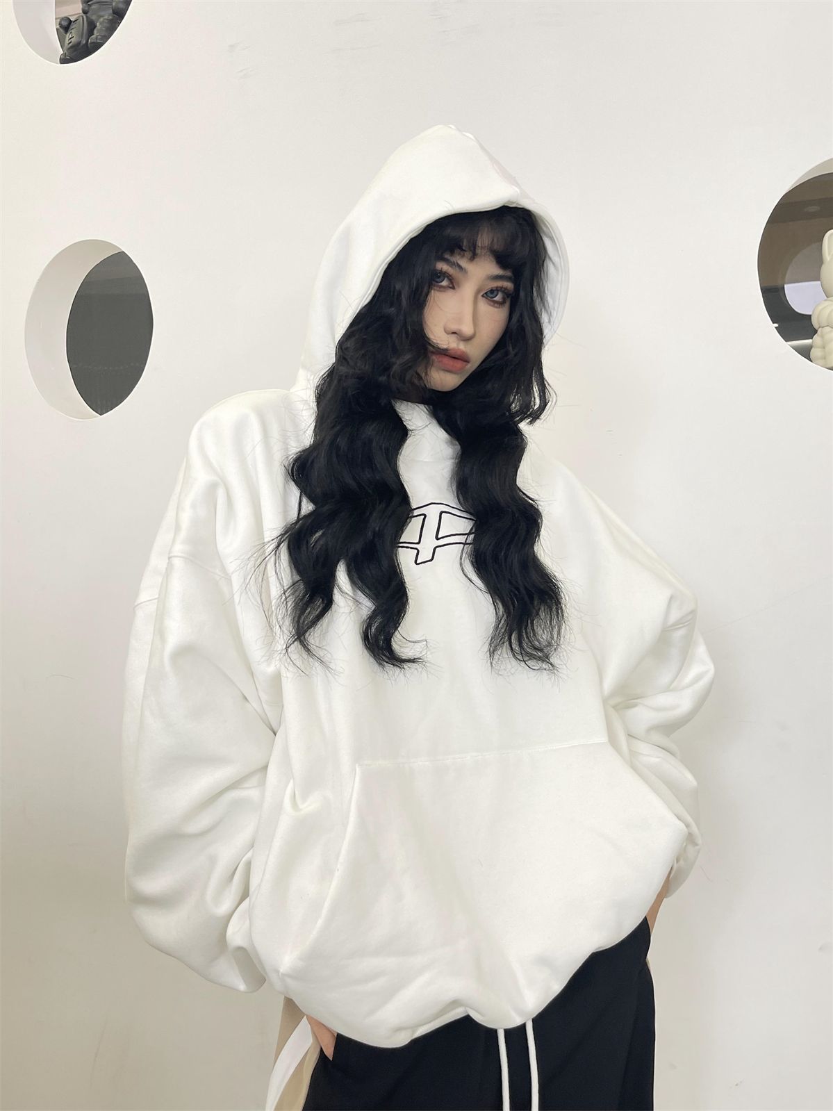 UNISEX HOODIE BACK-PRINT SWEAT PARKA