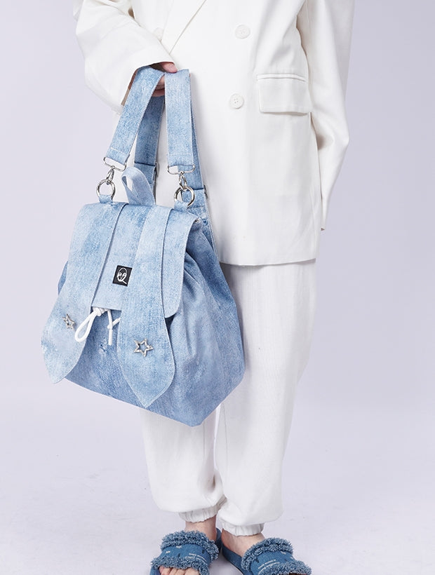 FADED RETRO RABBIT-EAR BACKPACK