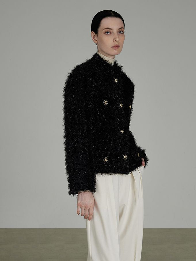 Flauschige Retro edele ordentliche Jacke
