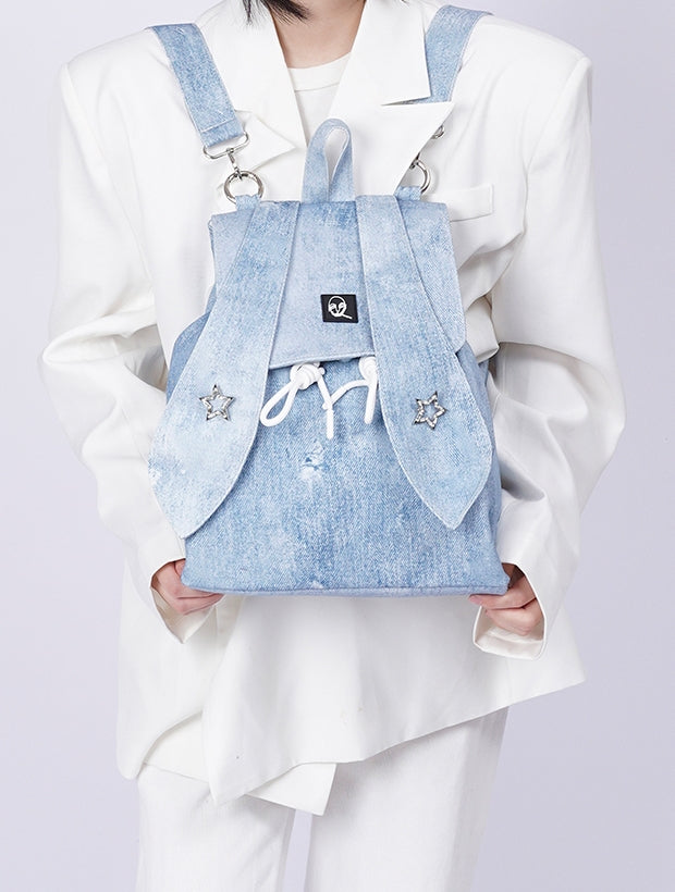 FADED RETRO RABBIT-EAR BACKPACK