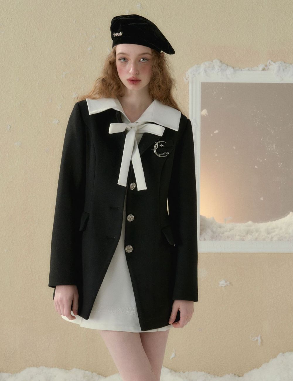 NO-COLLAR CLASSY SUIT JACKET & SKIRT