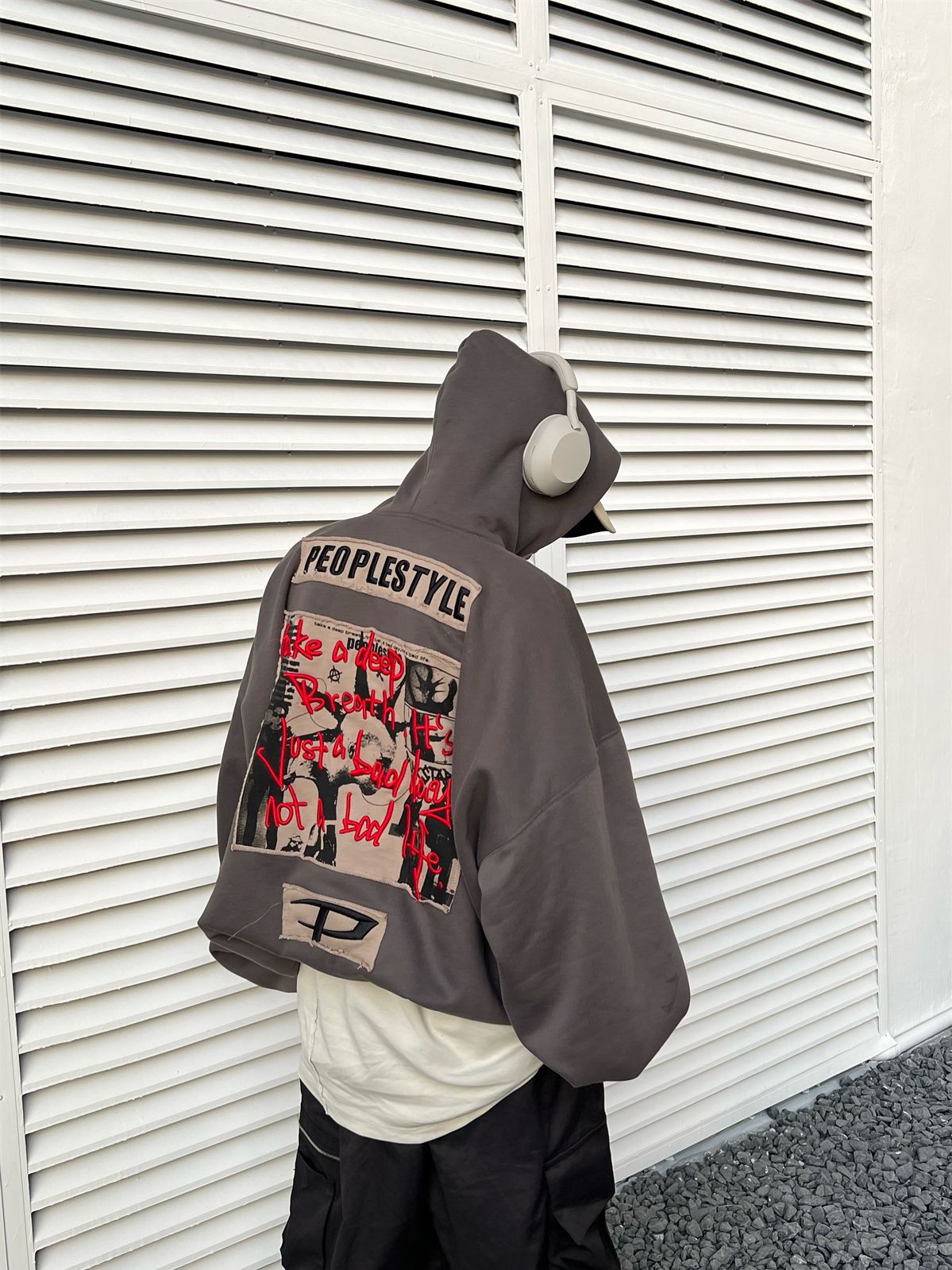 UNISEX HOODIE BACK-PRINT SWEAT PARKA