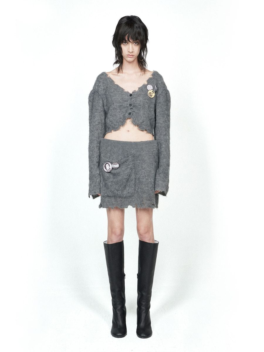 Cardigan et jupe recadrée Saint-Jacques