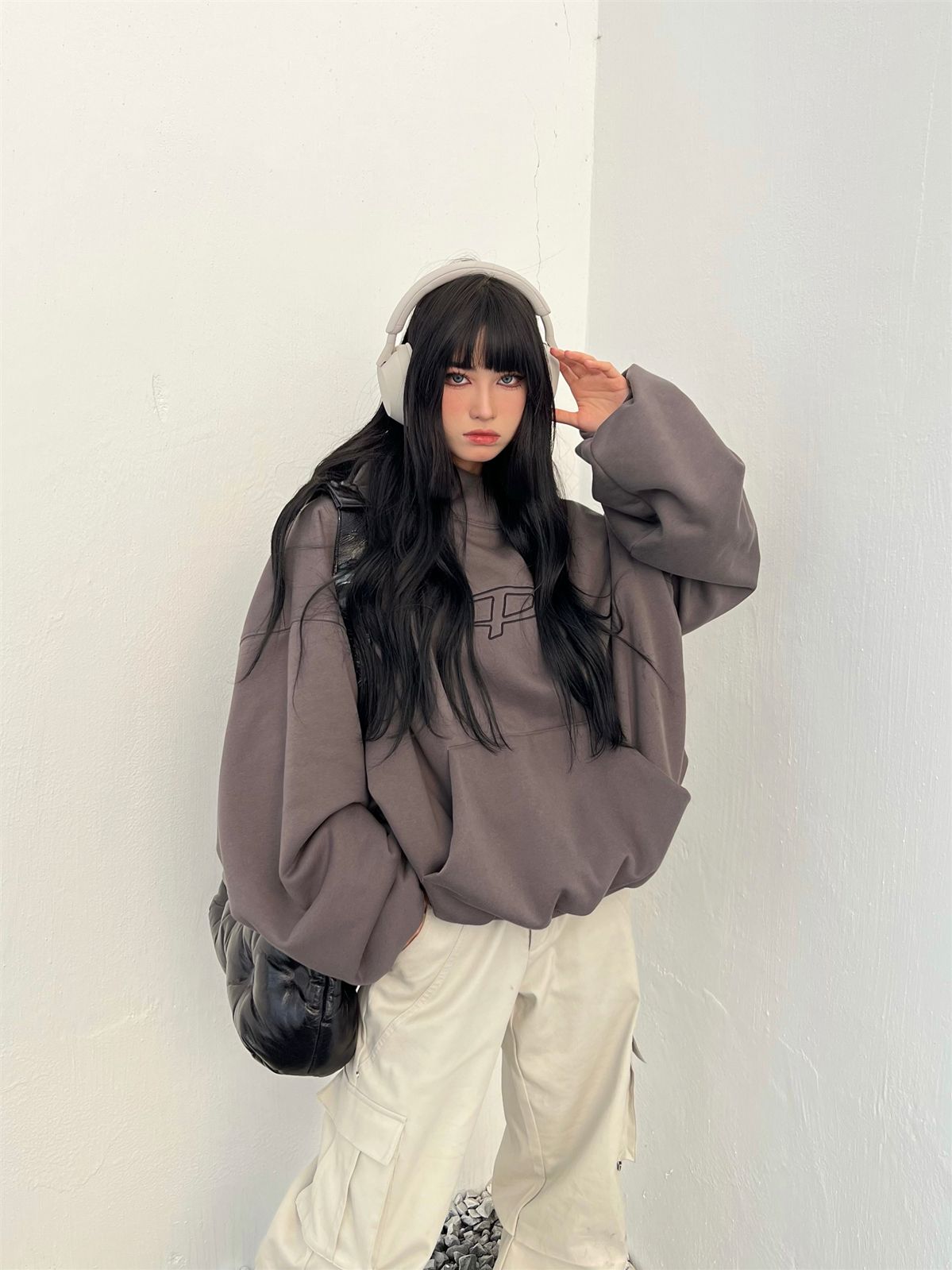 UNISEX HOODIE BACK-PRINT SWEAT PARKA