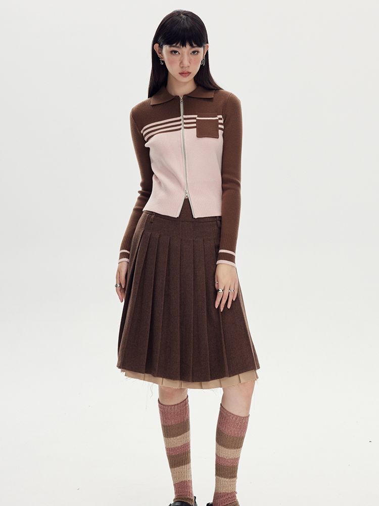 Layered PLEATS MIDDLE SKIRT