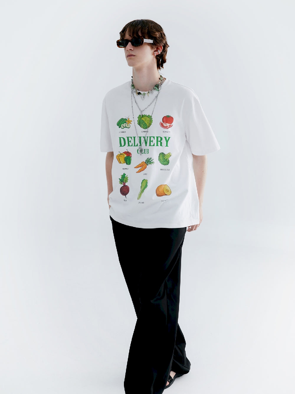 T-shirt de nichi de fruits et de légumes unisexe