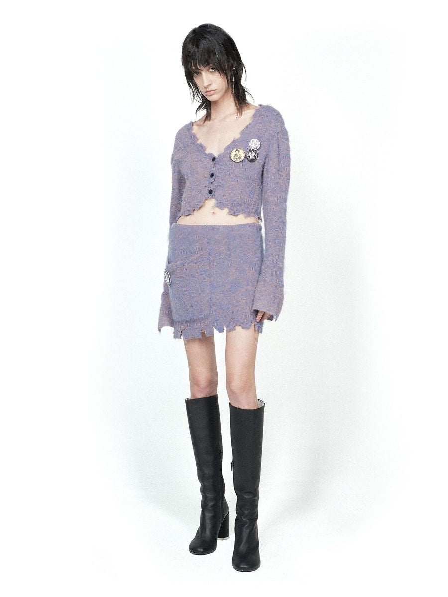 Cardigan et jupe recadrée Saint-Jacques