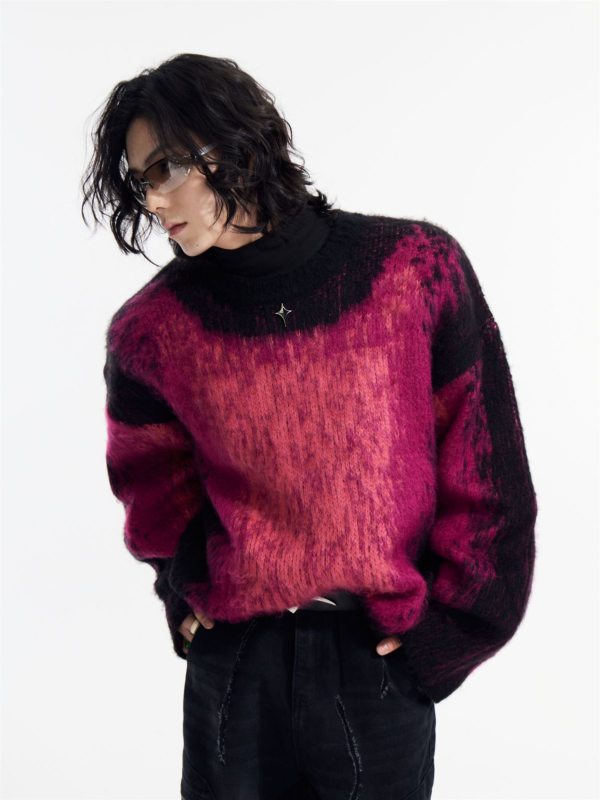 Unisex Gradation Nichi Mohair 니트