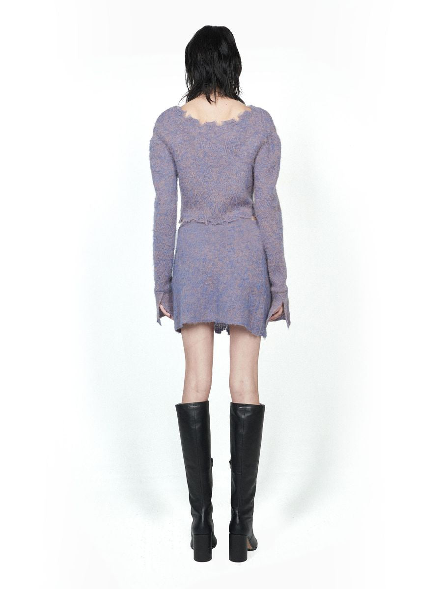 Cardigan et jupe recadrée Saint-Jacques