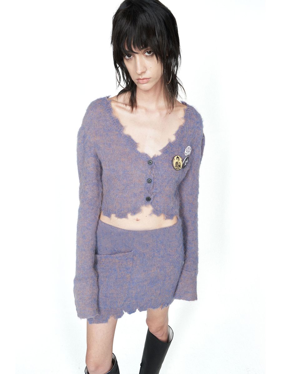 Cardigan et jupe recadrée Saint-Jacques