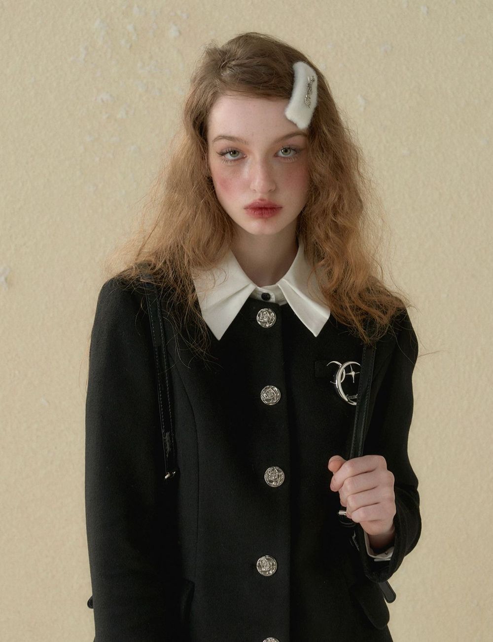 NO-COLLAR CLASSY SUIT JACKET & SKIRT