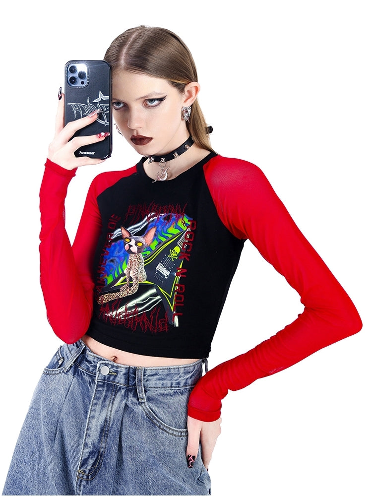 T-Shirt mit Maschenhülsenboden