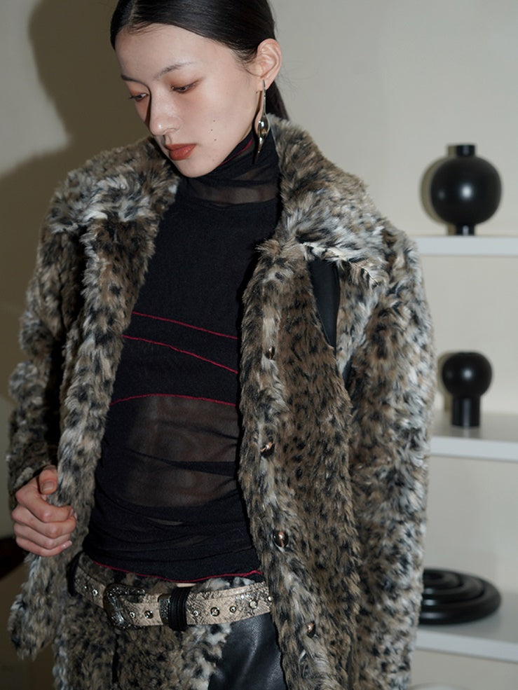 Pelage en vrac à fourrure de léopard