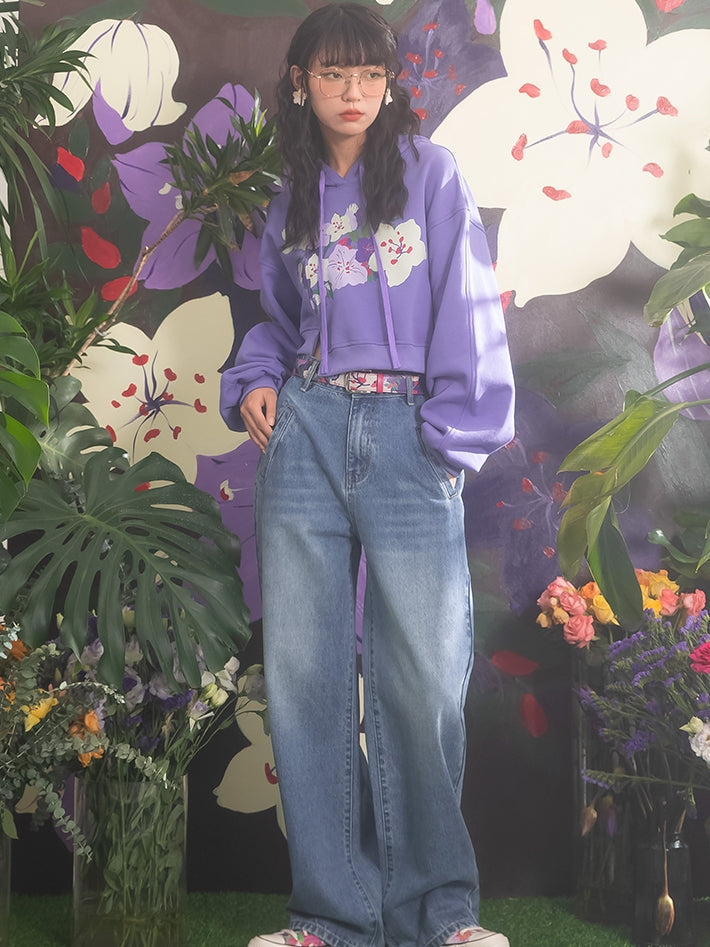 벚꽃 프린트 벨트