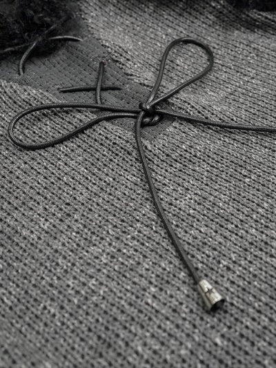 Plüsch dreidimensionale Design-Strickpulloverweste