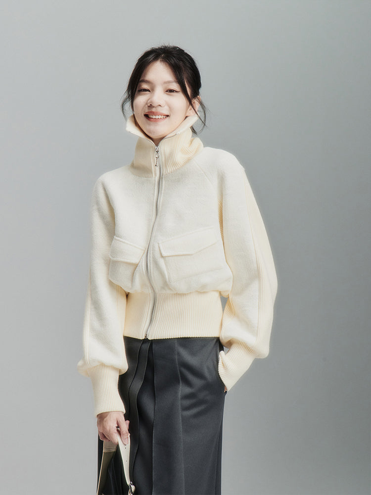 Feather Textural Knittde Jacket