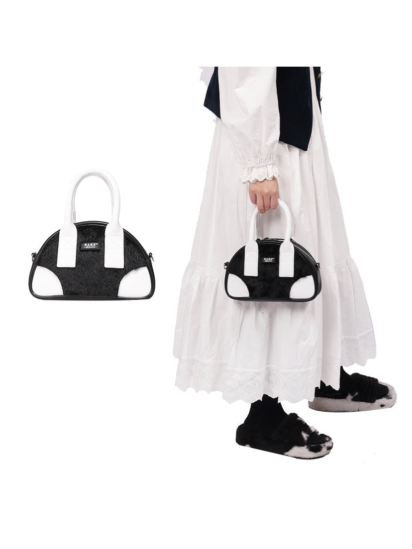 Halbkreis -Pelzbeutel