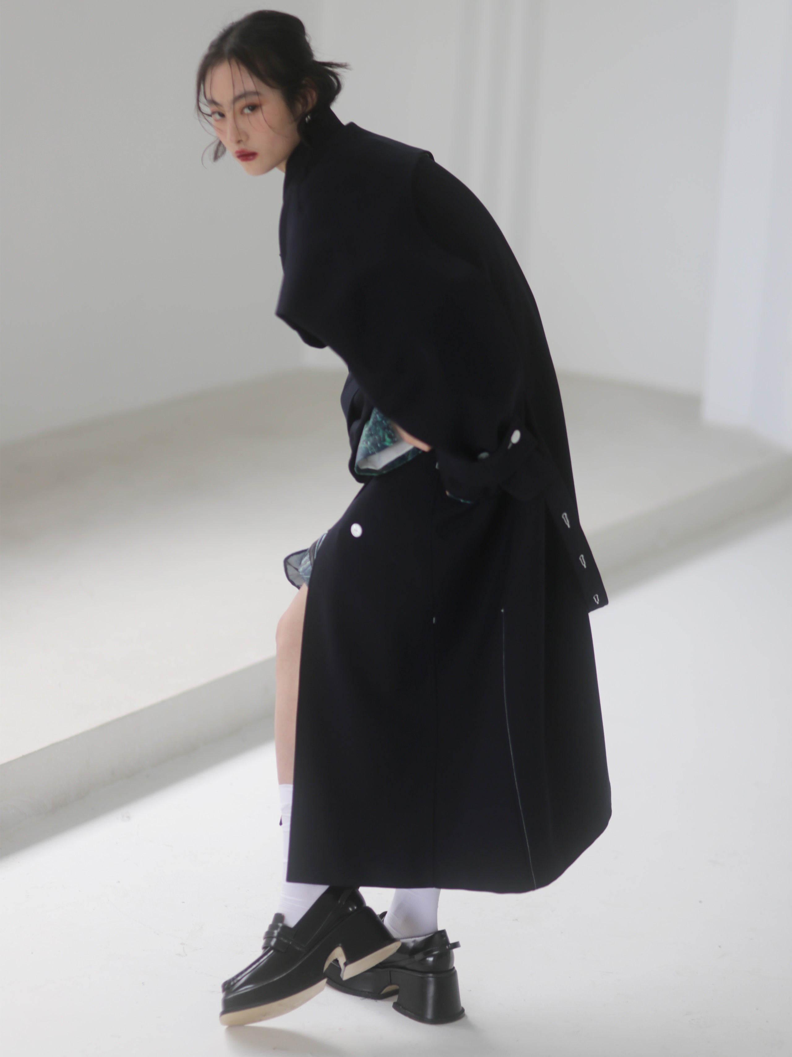 Rabbit Ears Shawl-Style Quilted Coat