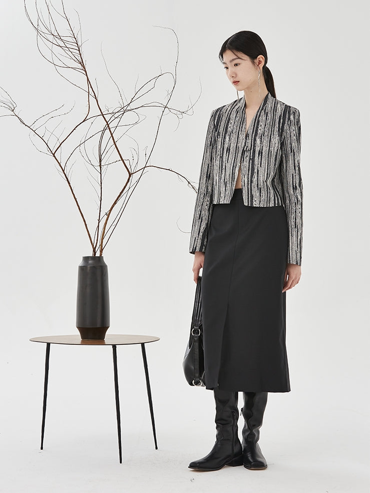 JACQUARD SHORT JACKET