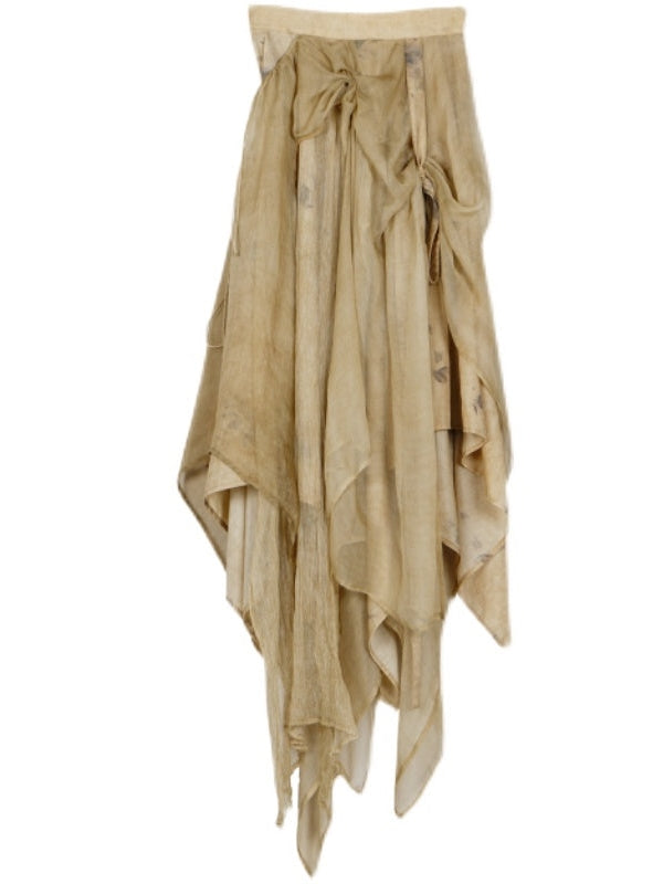 실크 A- 라인 치마