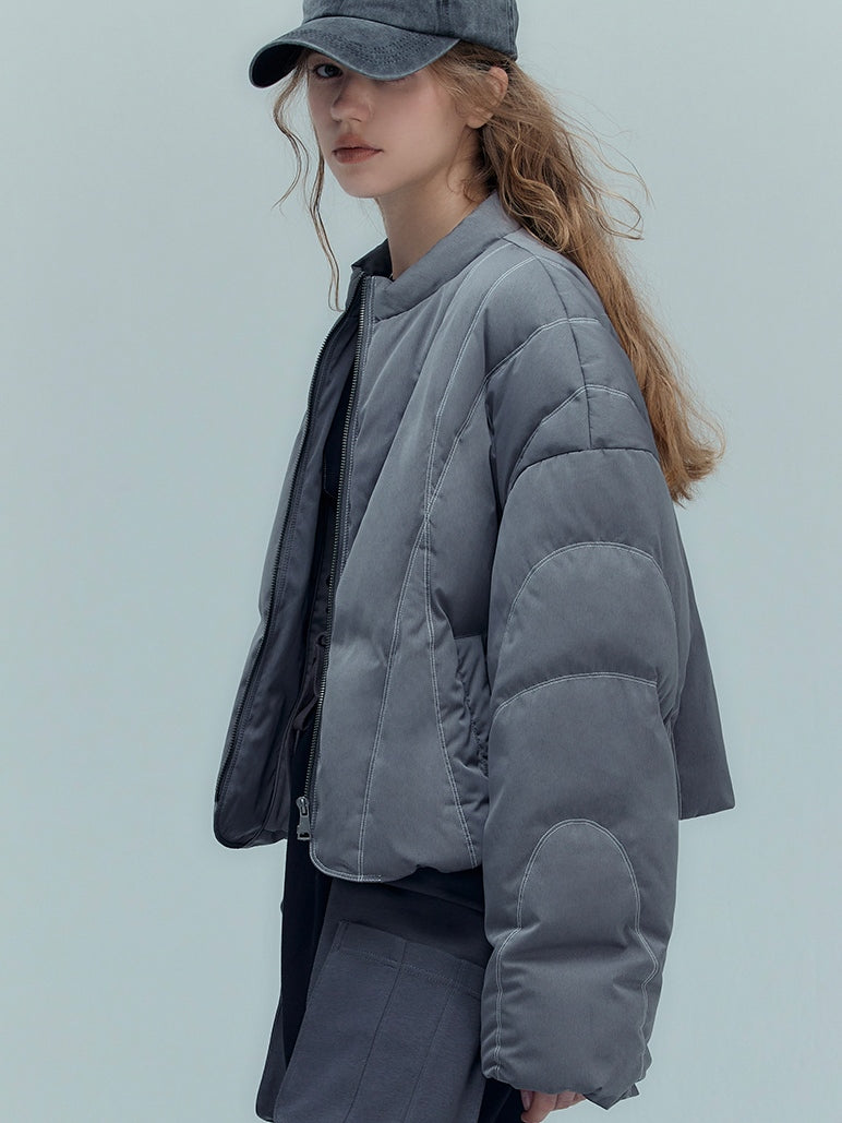 Lightweight Staggered Quilted Down Jacket