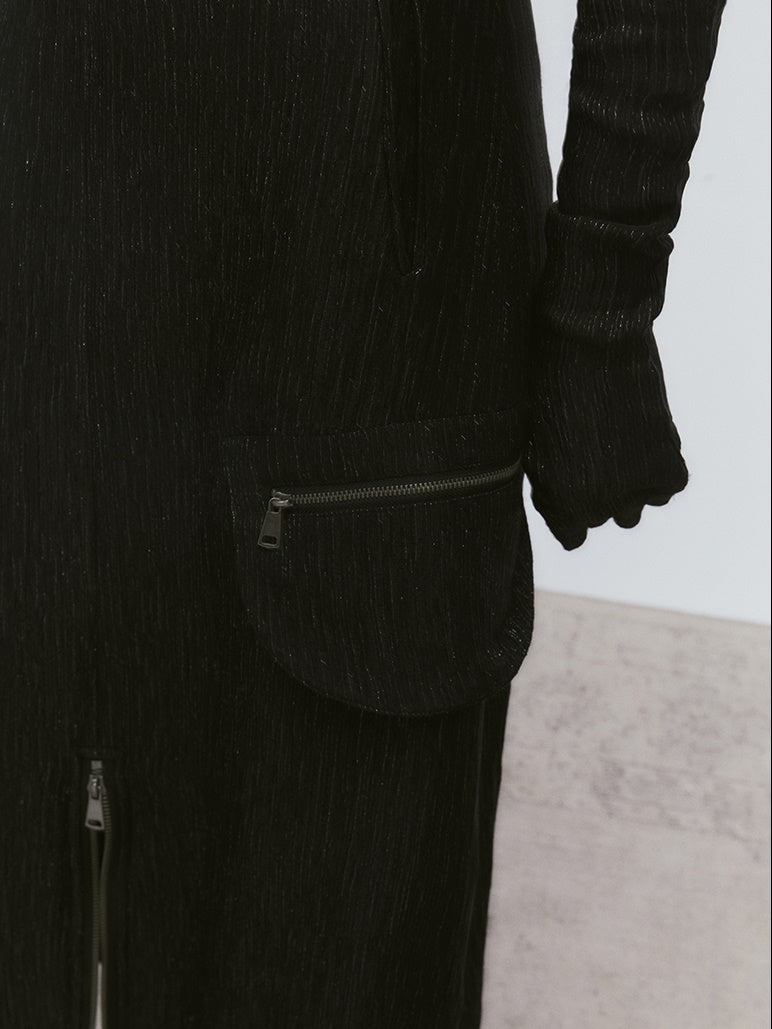 Hanging Neck Zipper Waist Strap Dress