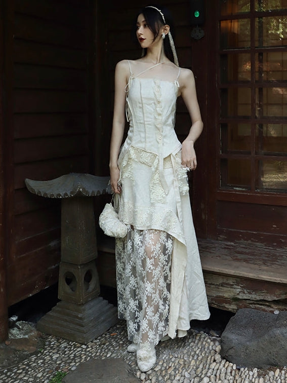 Spitzennähte Hosenträger oben