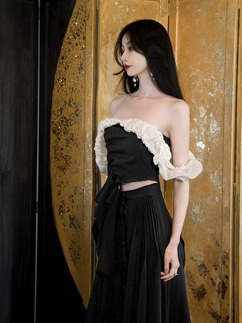 대비 색상 튜브 상단