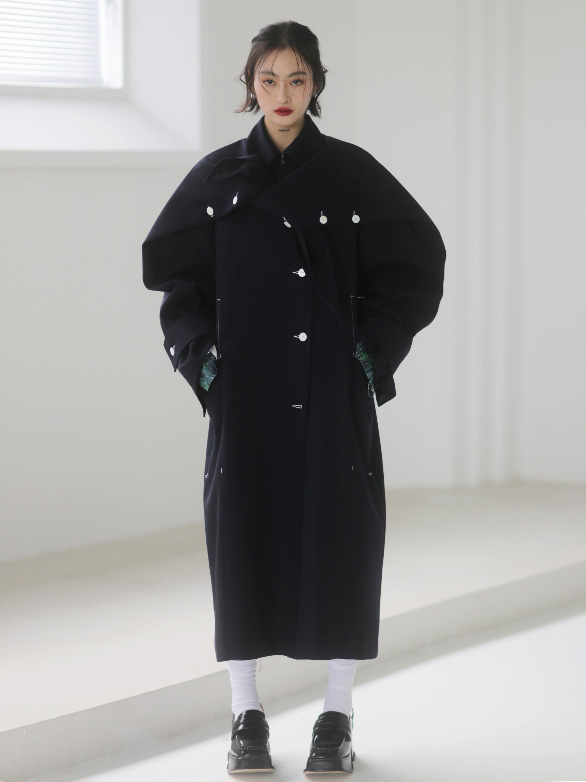 Rabbit Ears Shawl-Style Quilted Coat