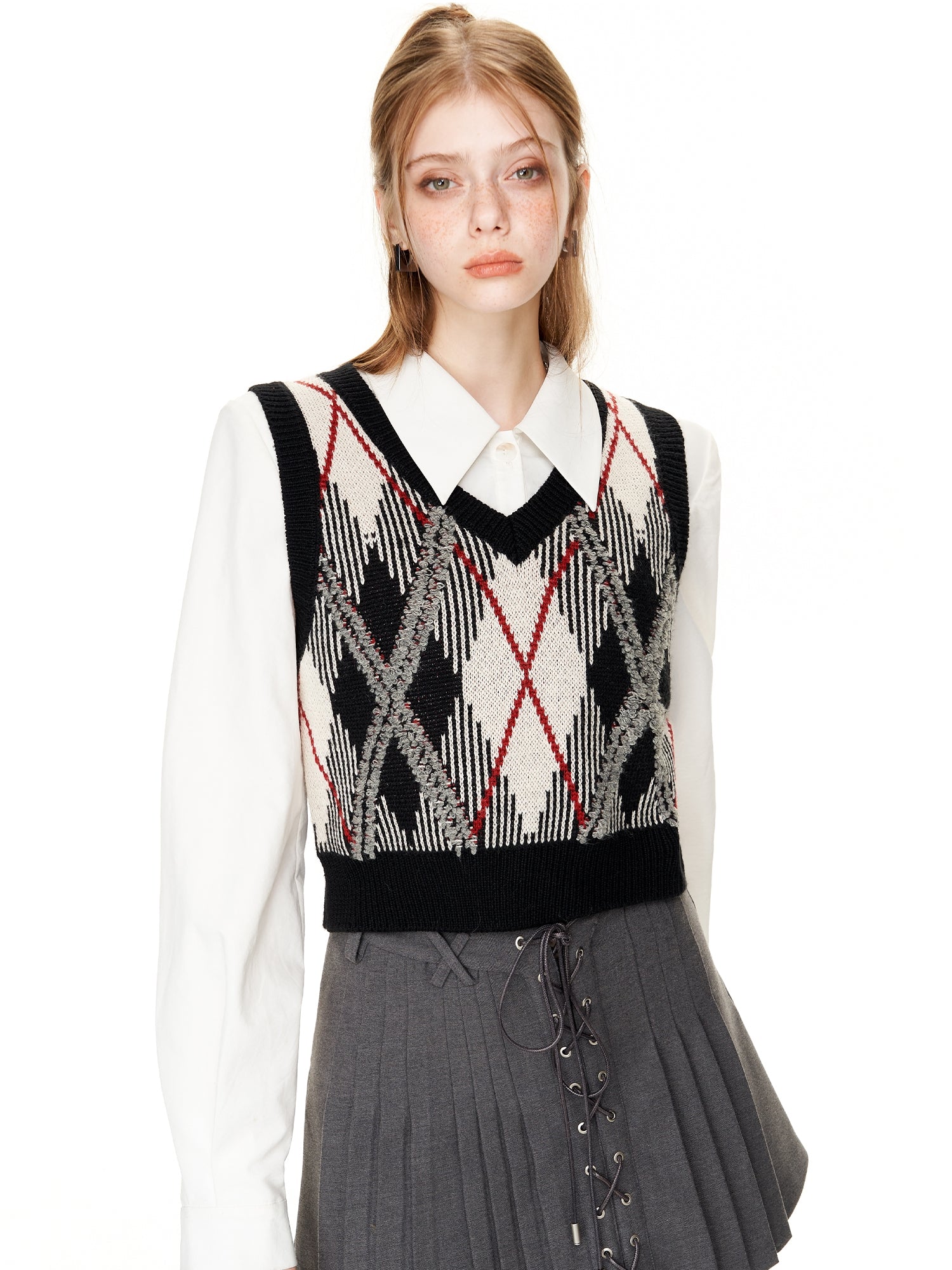 Retro Short Knitted Cardigan & Vest