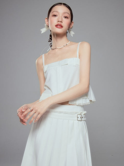 밑단 레이스 짧은 캠리솔