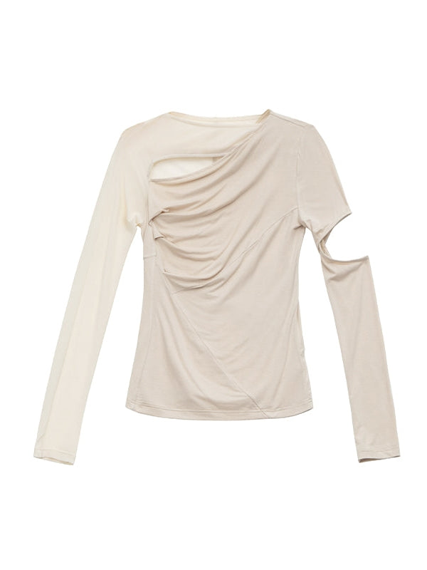 Broken Sleeve Bottoming T-shirt